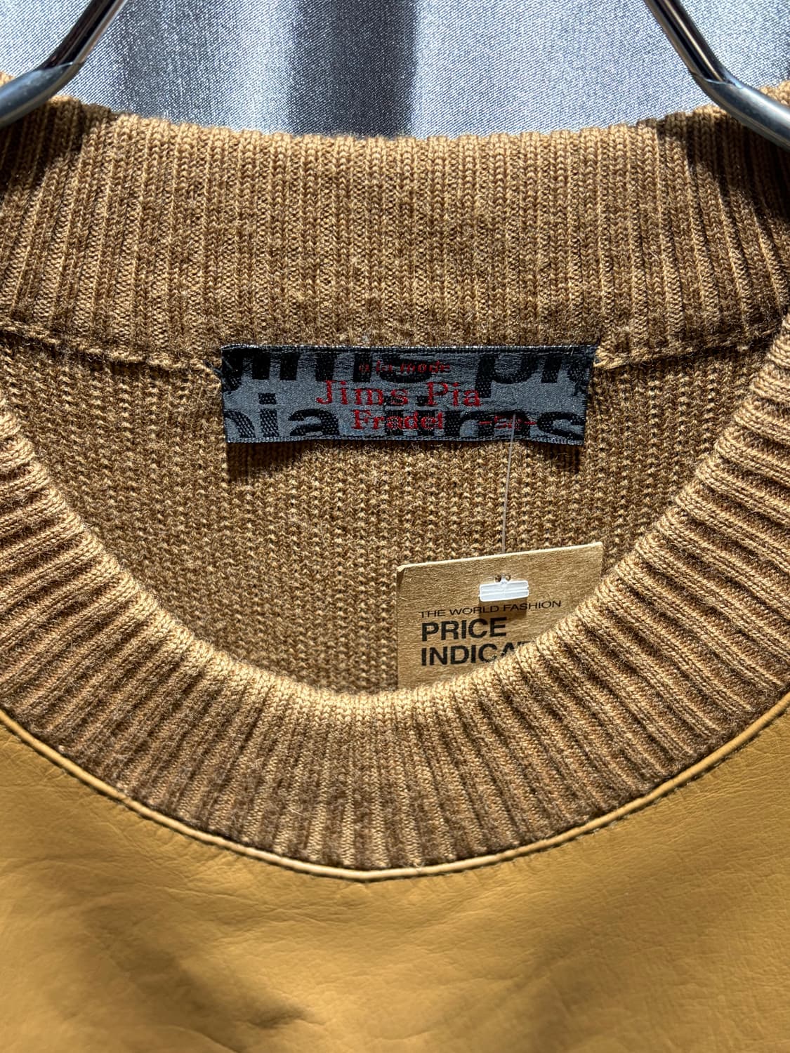 52 Jims Pia 카우레더 믹스 라운드넥 니트 상품이미지6