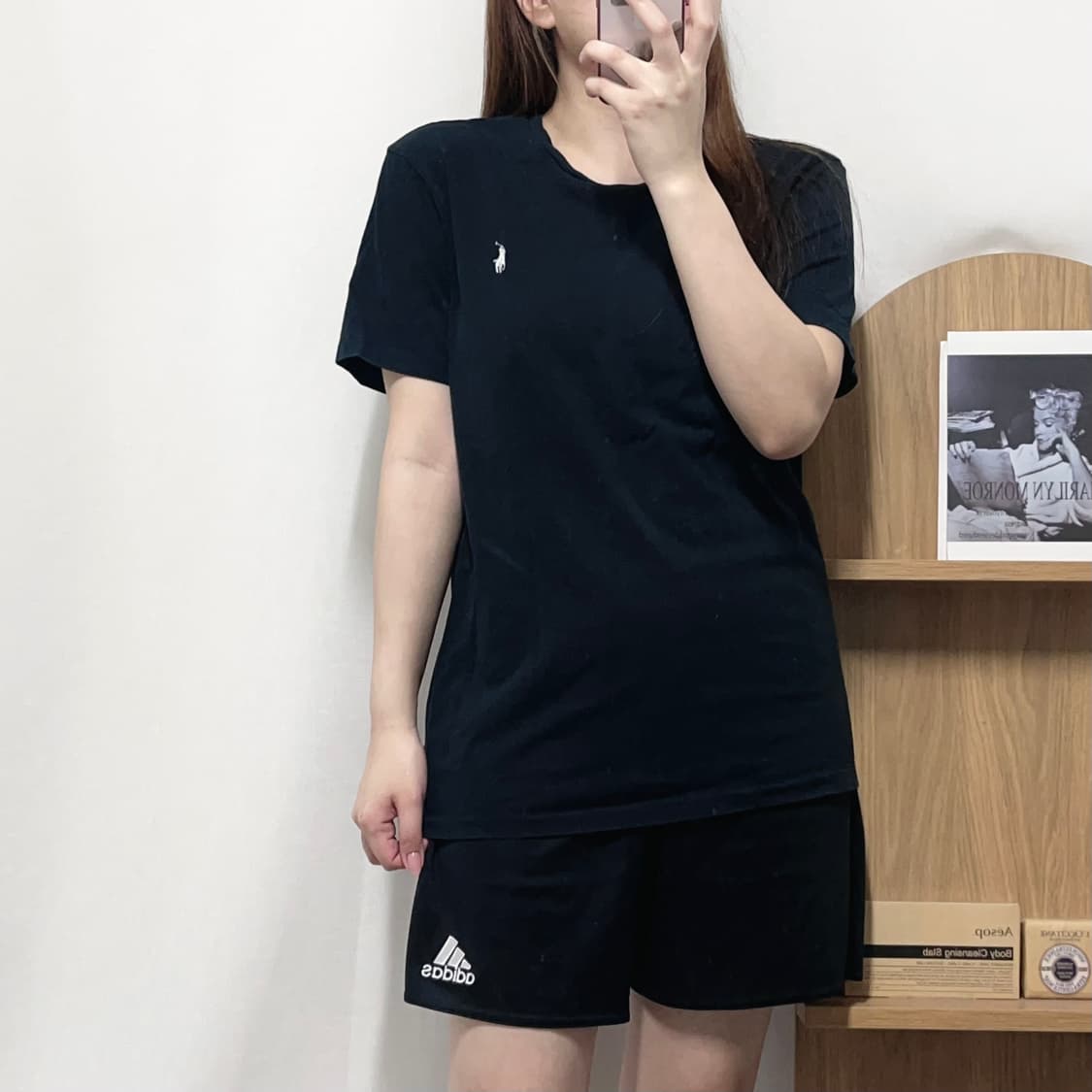 [정품] 폴로 블랙 / 화이트포니 라운드 반팔티 [ M ] 상품이미지2