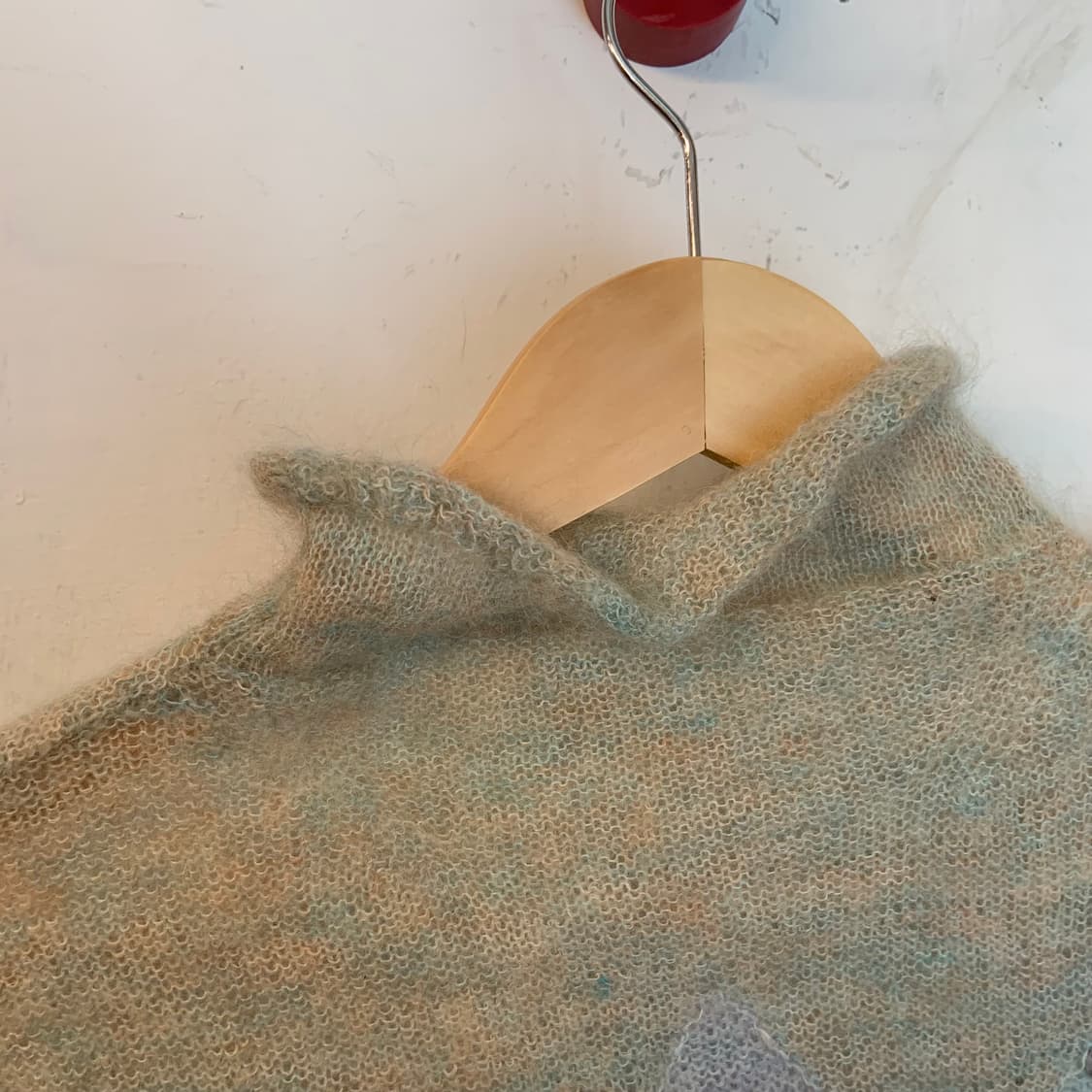 일본 빈티지 헤어리 목폴라 니트 상품이미지3