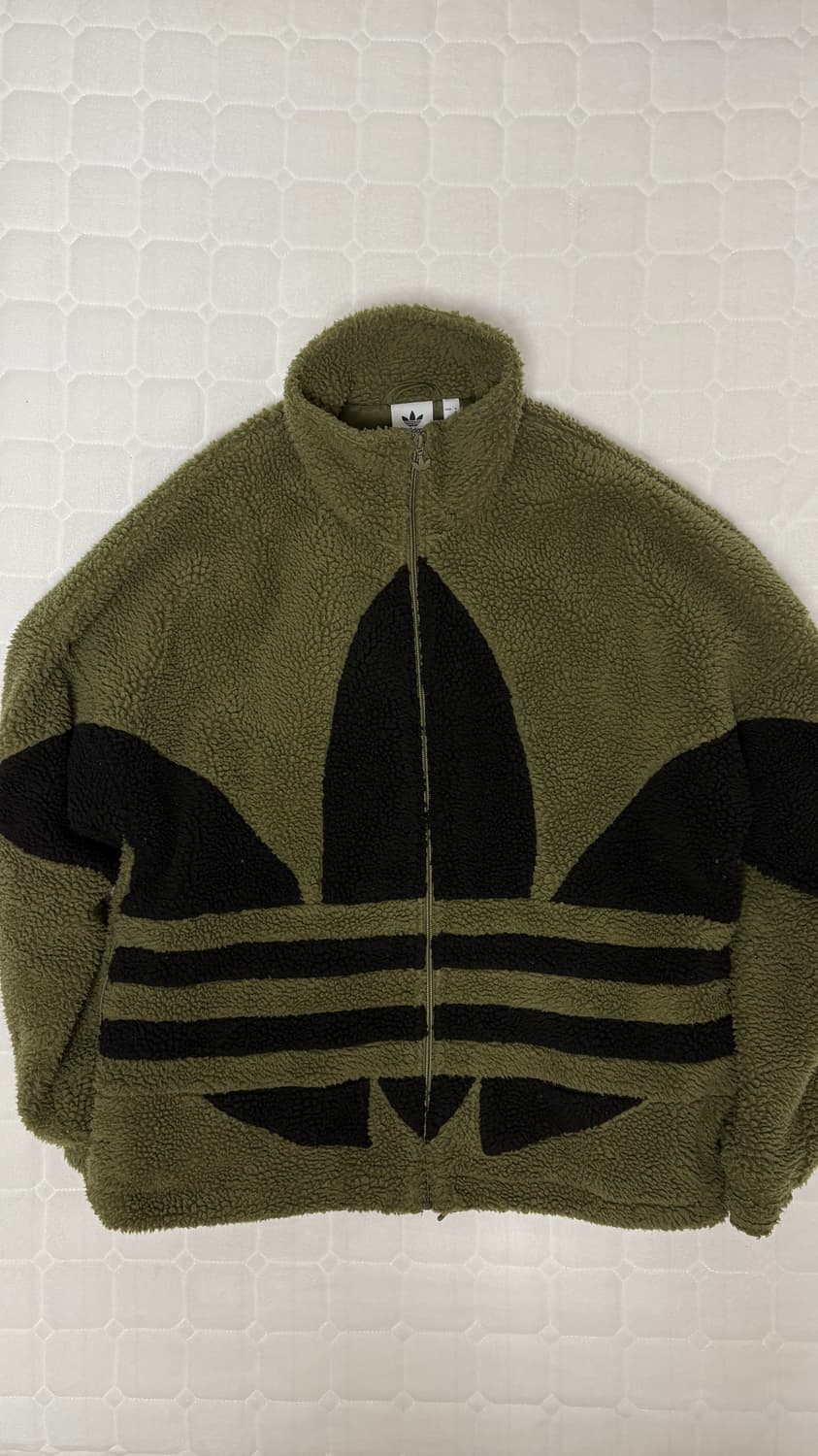 L)아디다스 빅 트레포일 셰르파 플리스 집업 상품이미지1