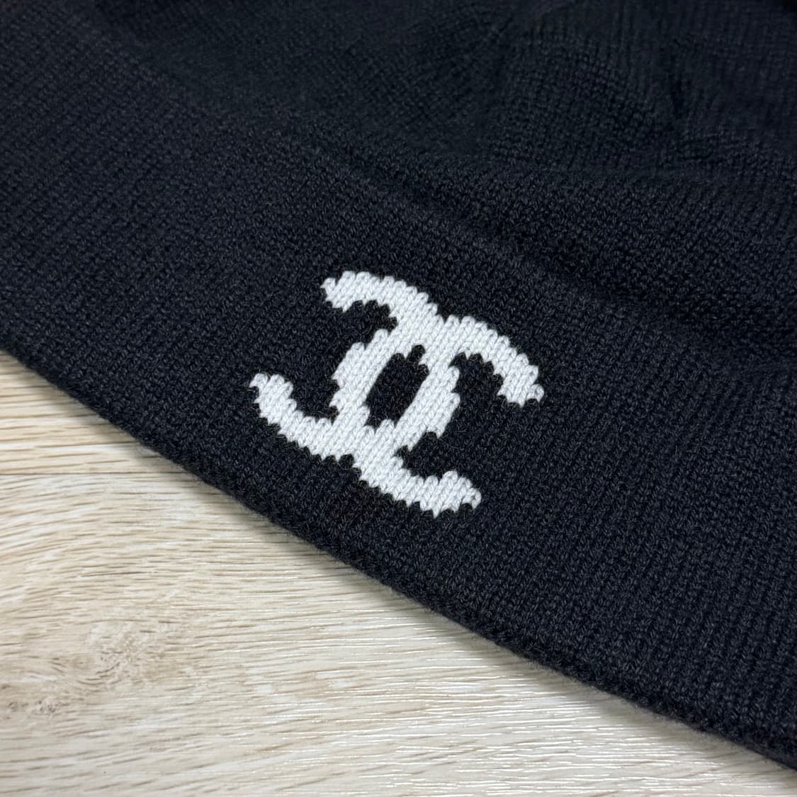 [S+급/OS] 샤넬 CC로고 캐시미어 비니 블랙 상품이미지2