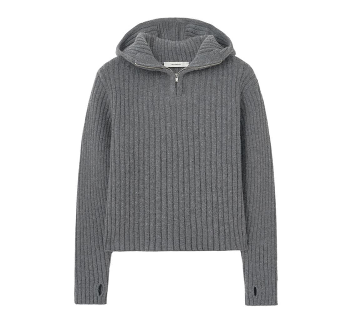 문선 바라클라바 니트 그레이 M 상품이미지1