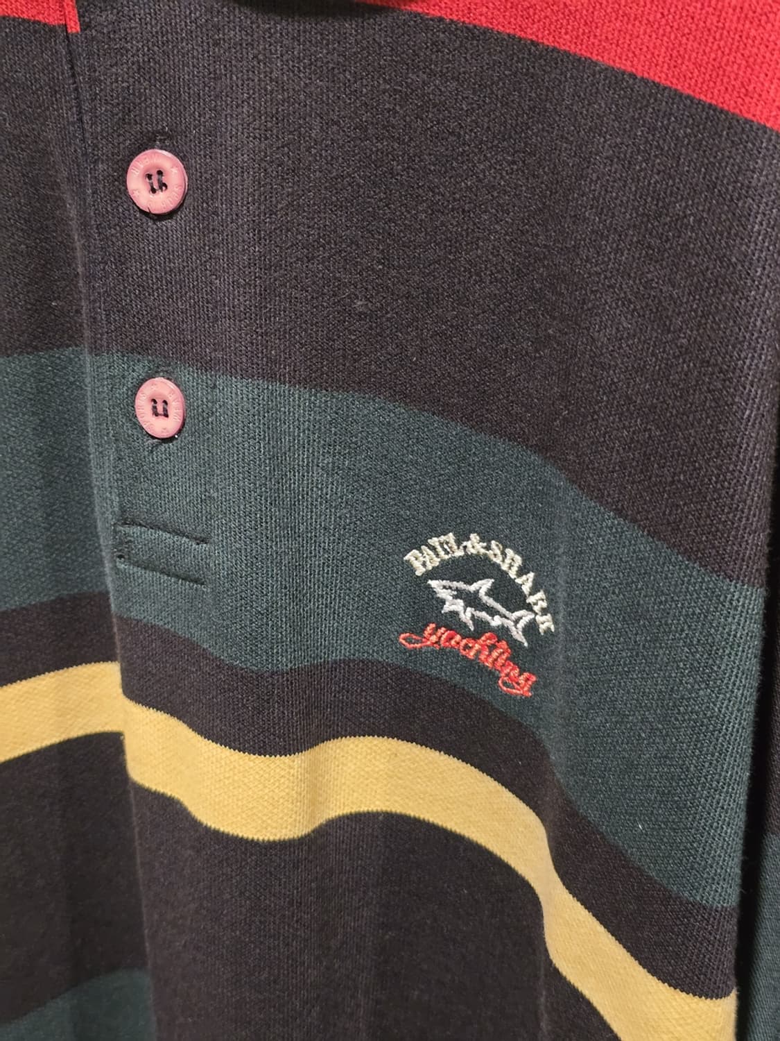 90s Paul & Shark Striped Long Polo Shirt 상품이미지2