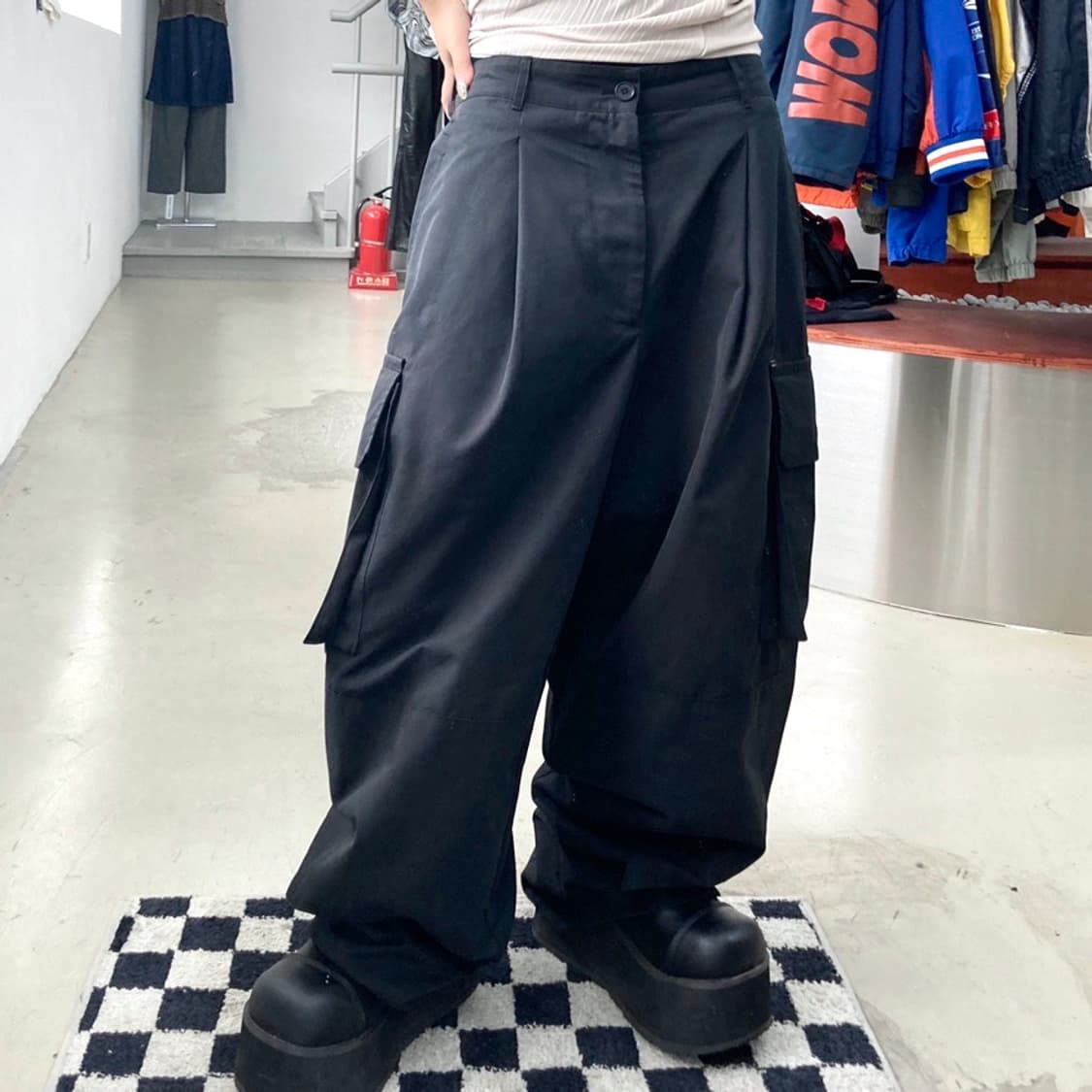 노드 블랙 벌룬 포켓 카고 팬츠 상품이미지1