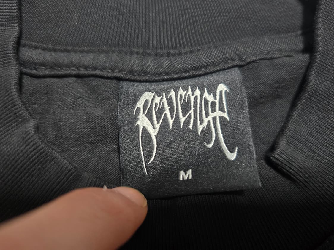 [M] revenge 리벤지 디자이너 티셔츠 반팔 블랙 상품이미지5
