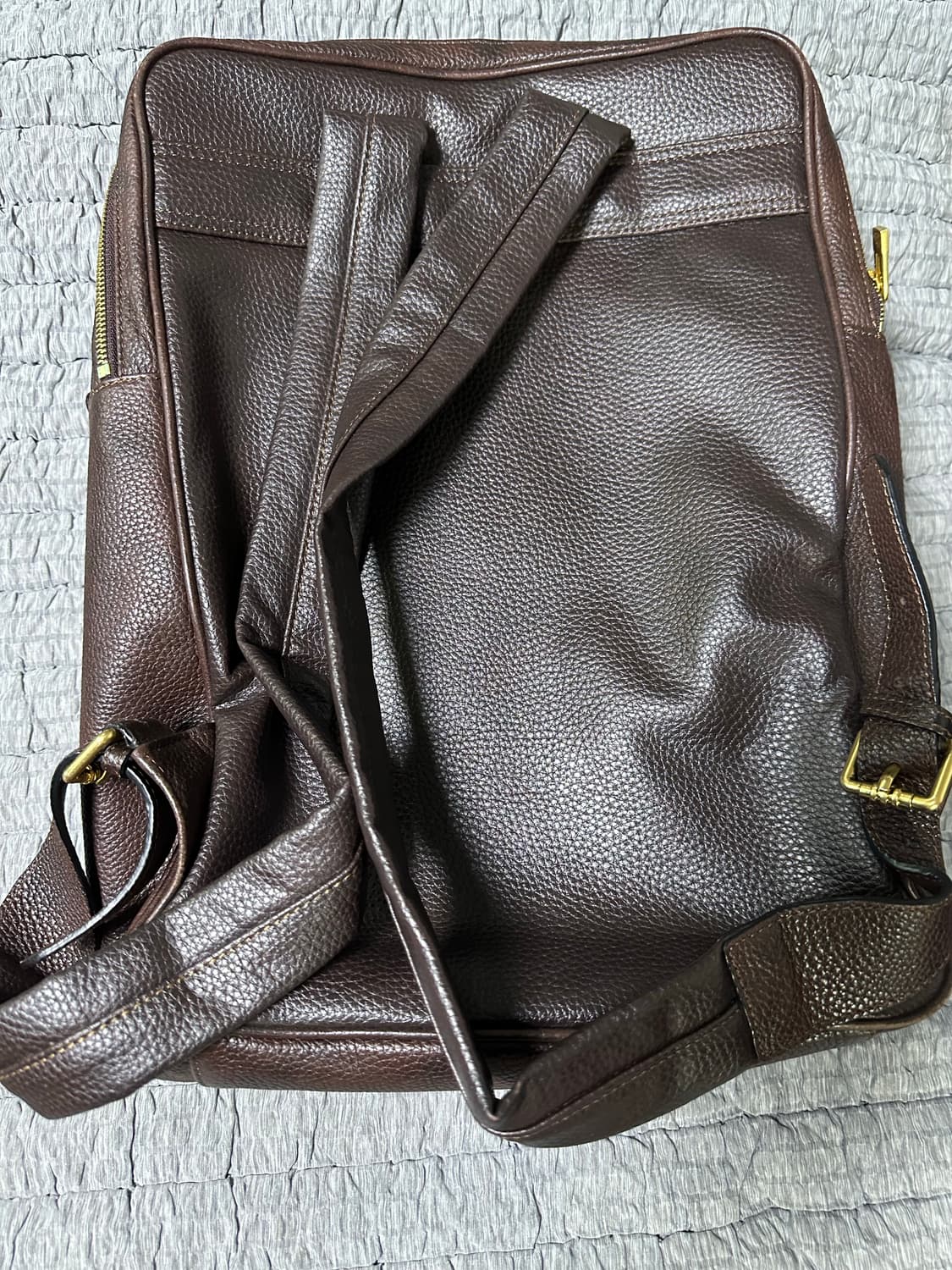 닥스 브라운 가죽 백팩 상품이미지4