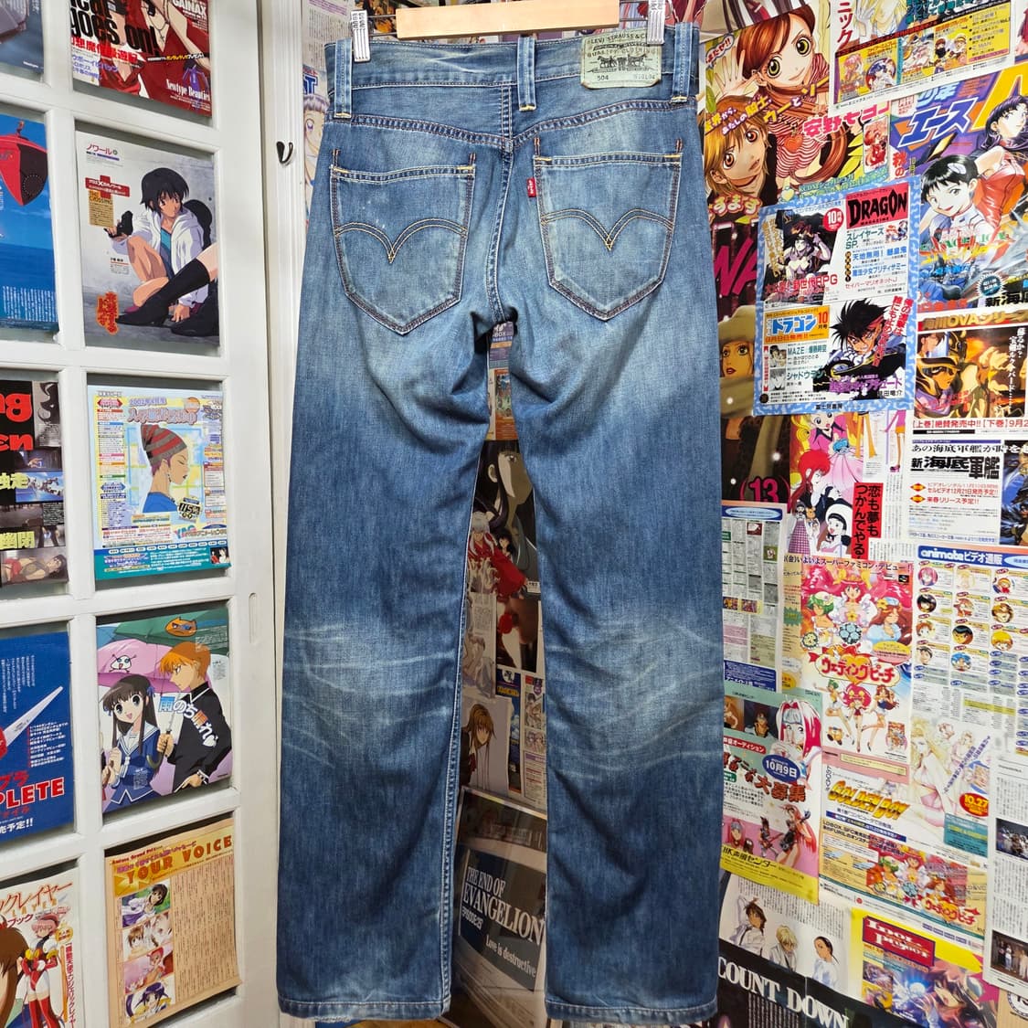 리바이스 504 워싱 데님 팬츠 상품이미지2