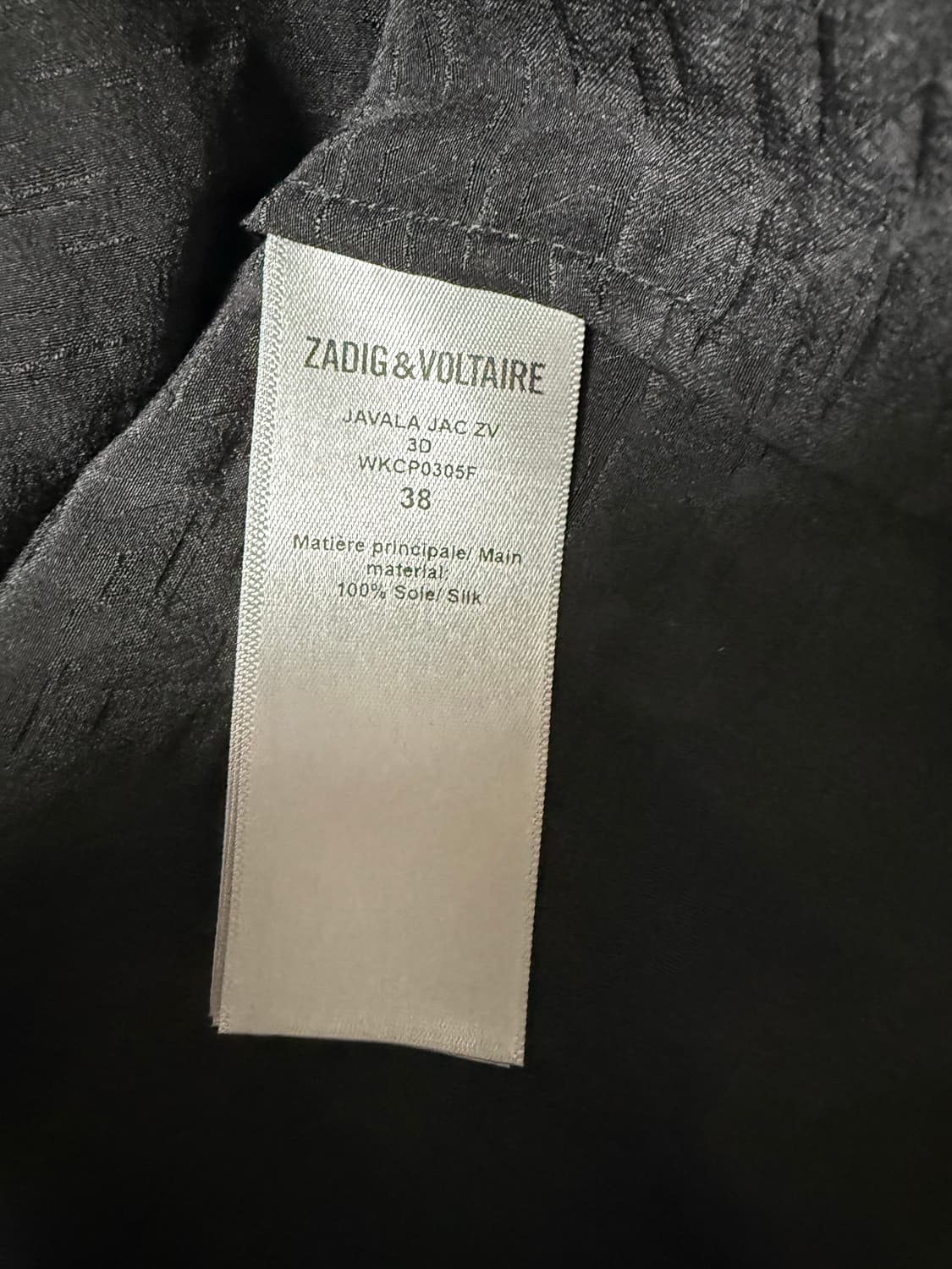 쟈딕엔볼테르 실크100 스커트 38 상품이미지5