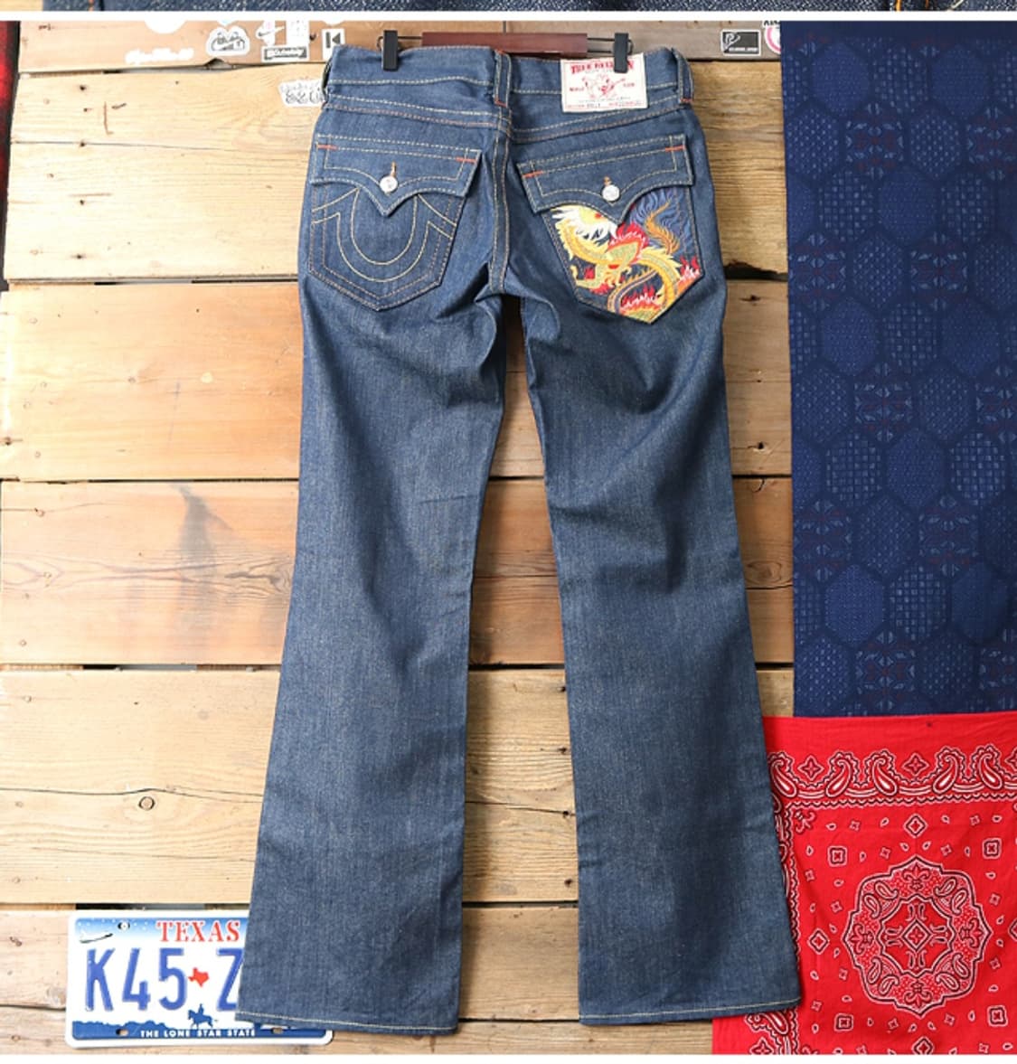 미국메이드 00S 트루릴리젼 BILLY 빌리 드레곤 자수 부츠컷 데님 상품이미지4