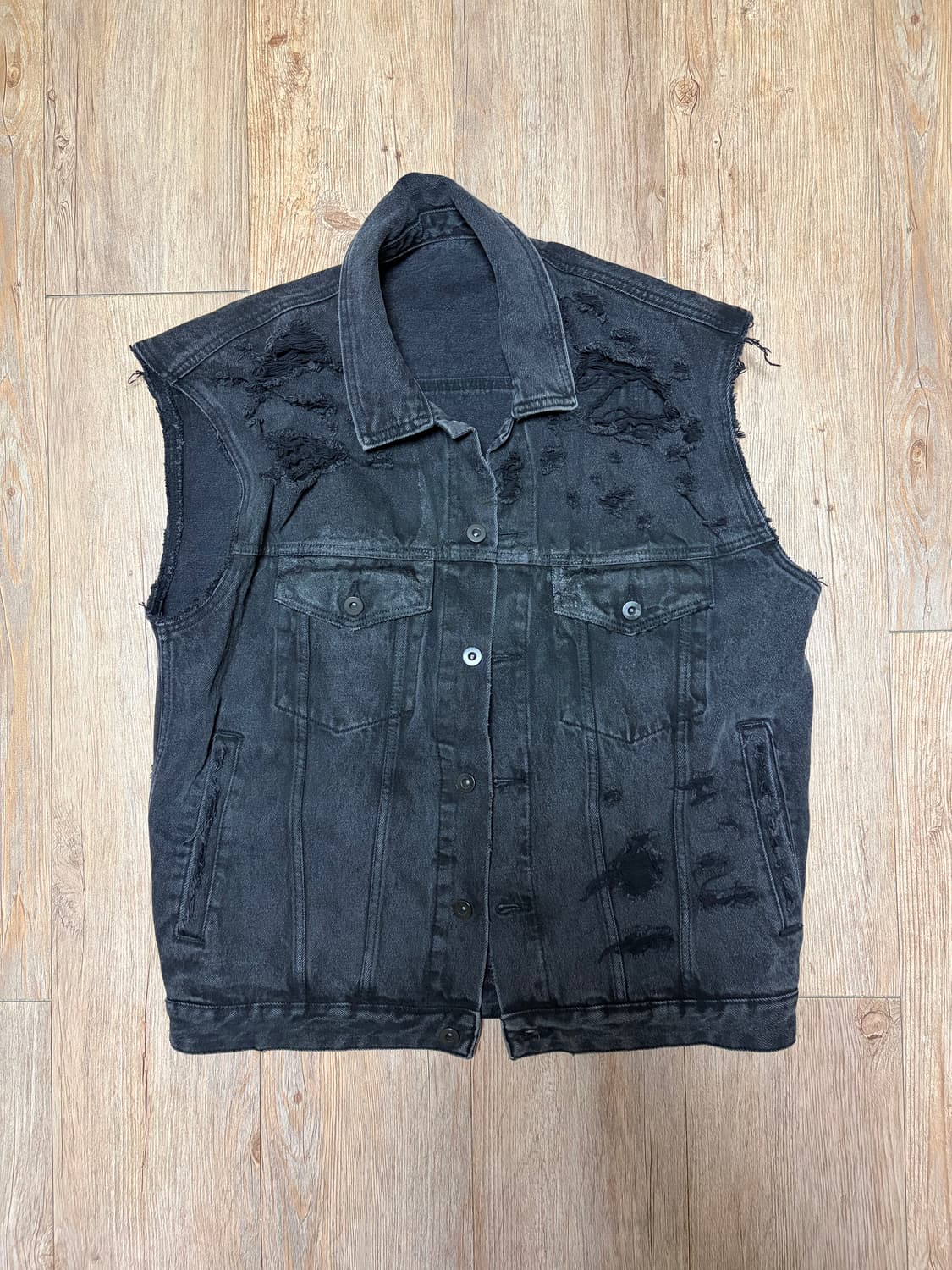 데미지 데님 베스트 상품이미지1