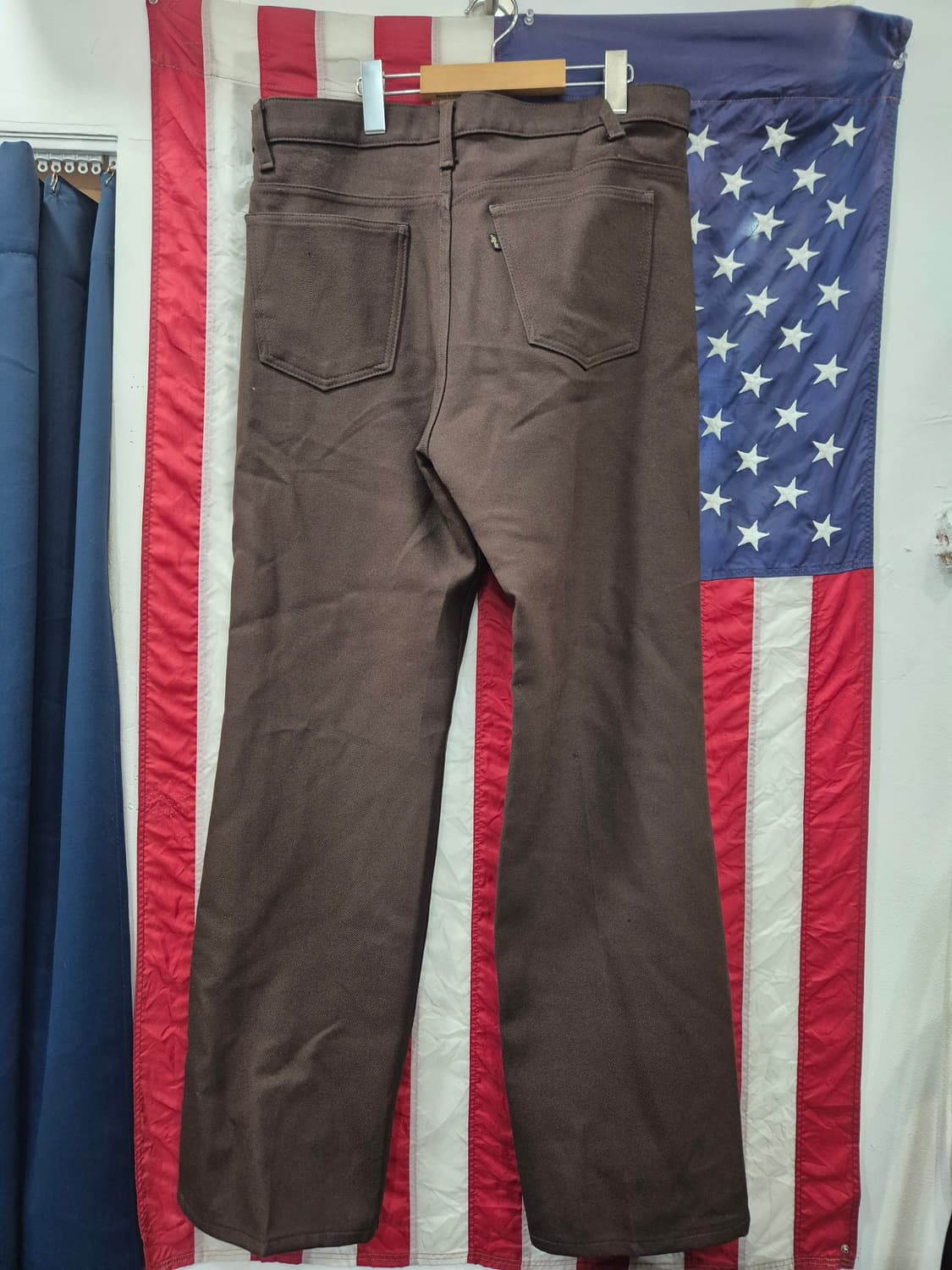 80s 리바이스 Made In USA 브라운 부츠컷 메카닉 팬츠 상품이미지2