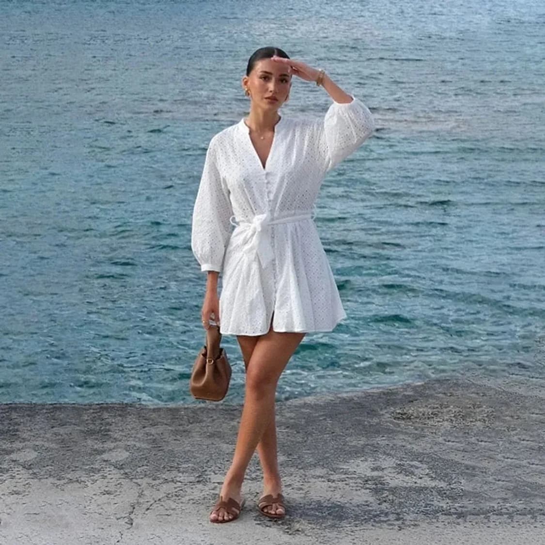 ZARA 자라 아일렛 자수 원피스 상품이미지2