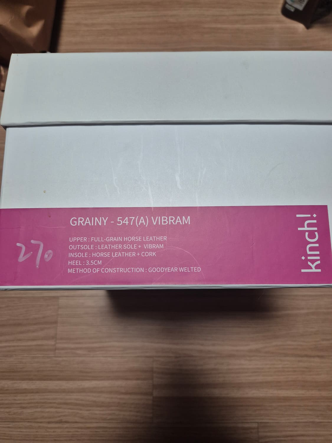 킨치 GRAINY - 547(A) VIBRAM (비브람) 270사이즈 상품이미지6