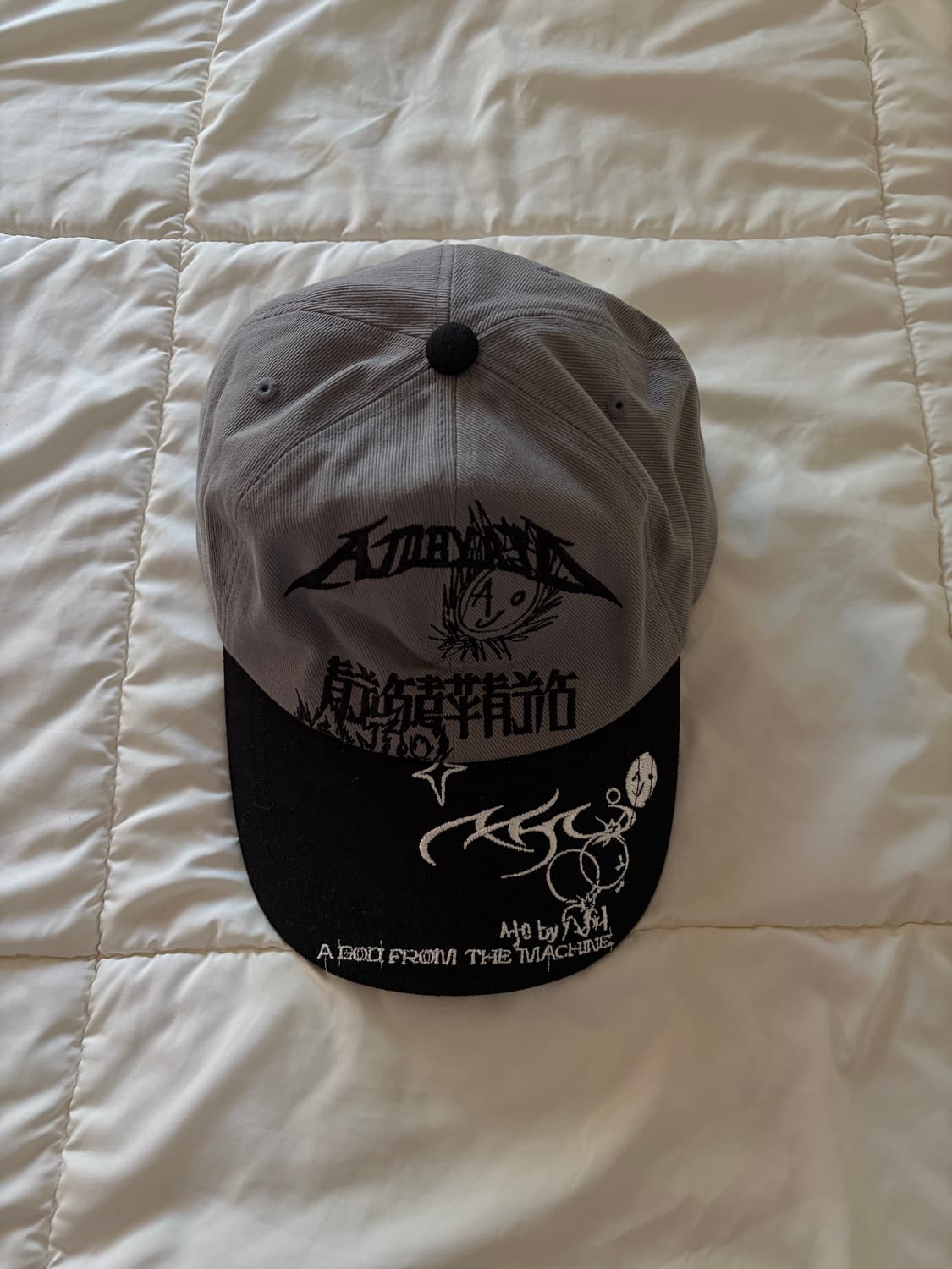 아조바이조 자수 볼캡 그레이 상품이미지1