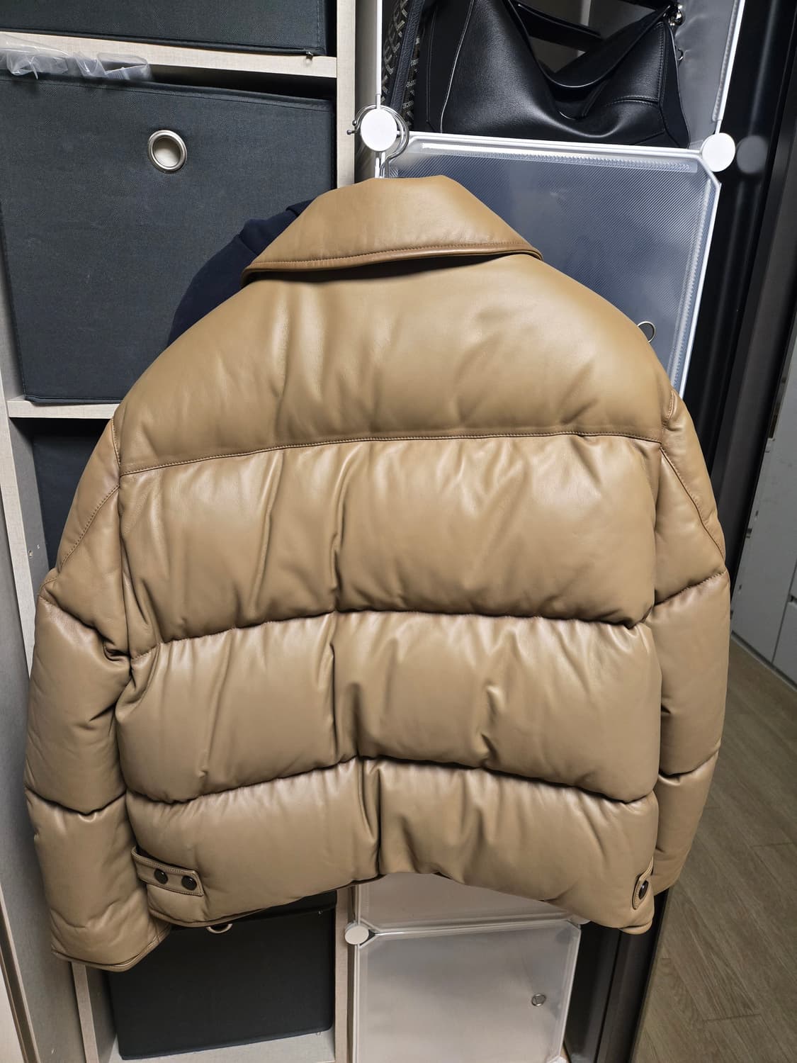 솔리드옴므 가죽카라패딩 50 상품이미지2