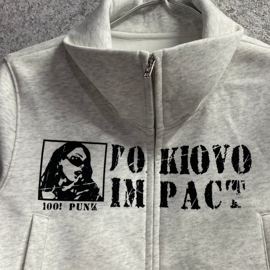 빈티지 펑크 코튼 이니셜 집업 B3867 상품이미지3