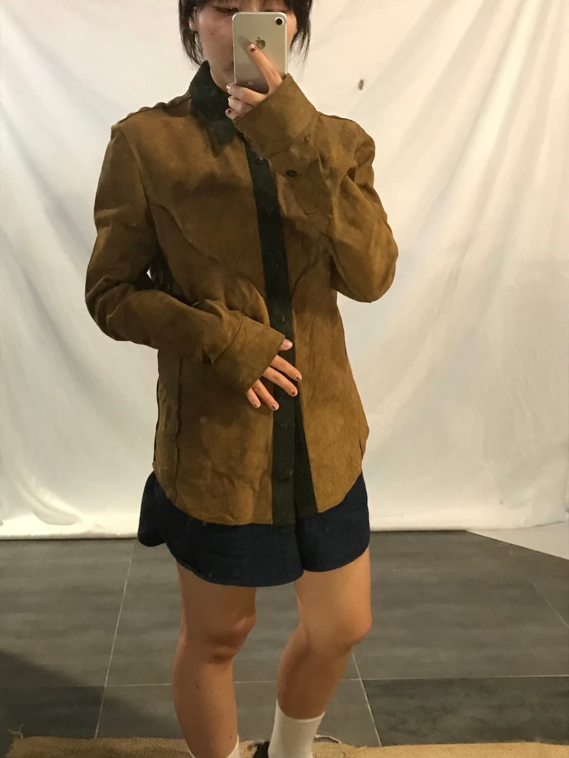 Incarnation calf leather button shirt 상품이미지1