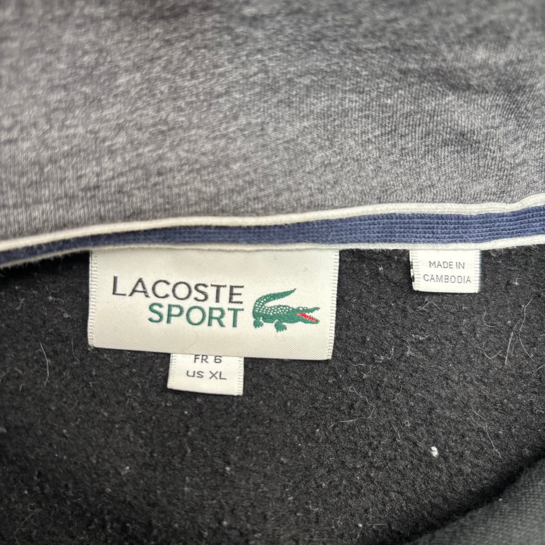 라코스테 미니 로고 블랙 후드집업 XL 상품이미지7