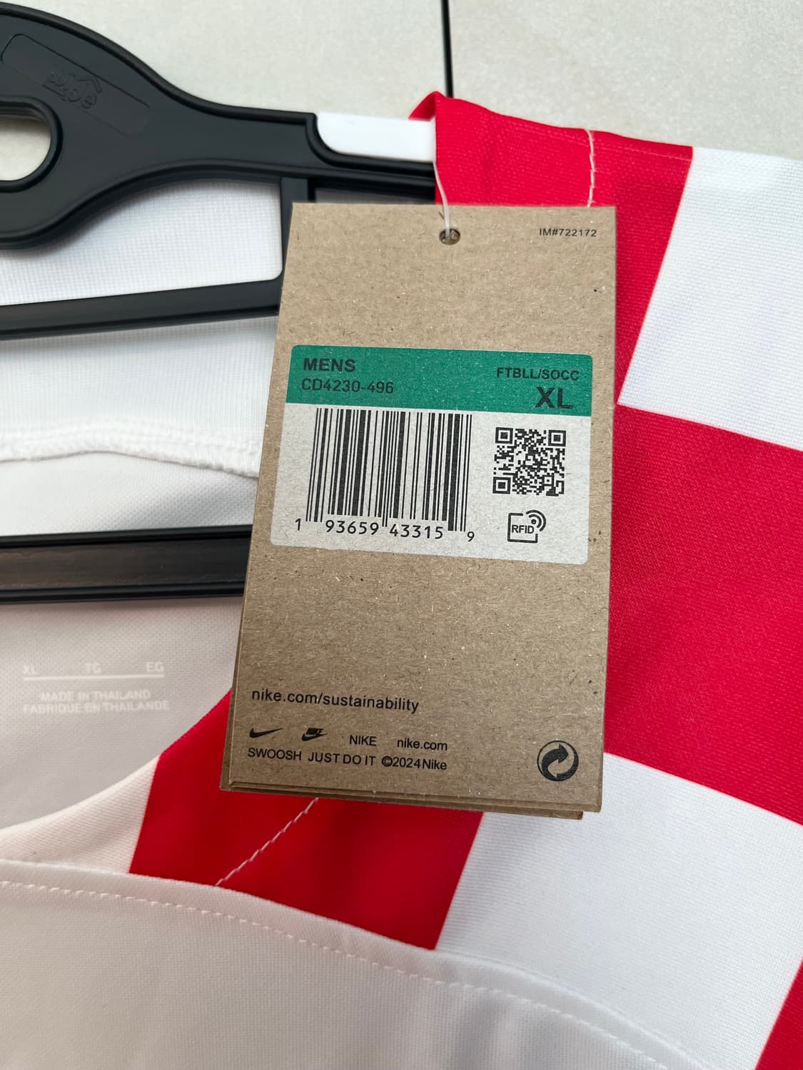 새상품 나이키 22-23 크로아티아 홈 유니폼 [XL] 상품이미지7