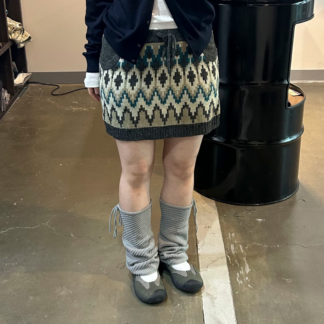 에스닉 패턴 니트 스커트 상품이미지6