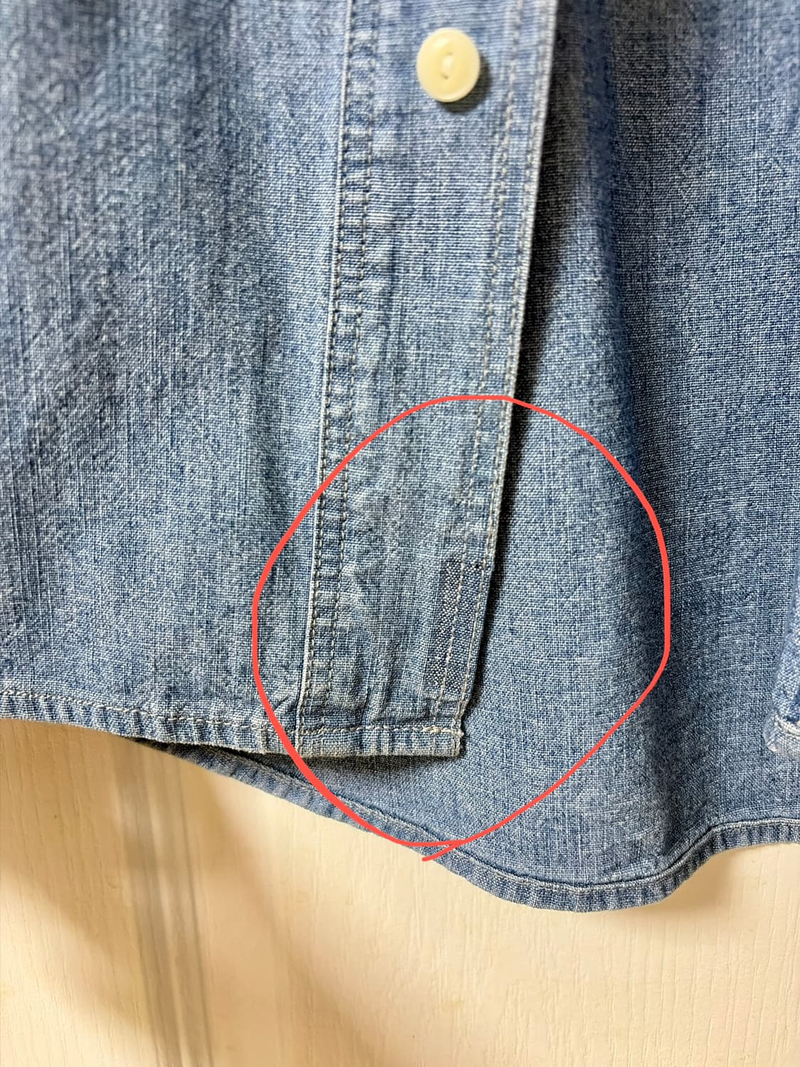 (M) 스티븐 알란 셀비지 데님서츠 steven alan 상품이미지7