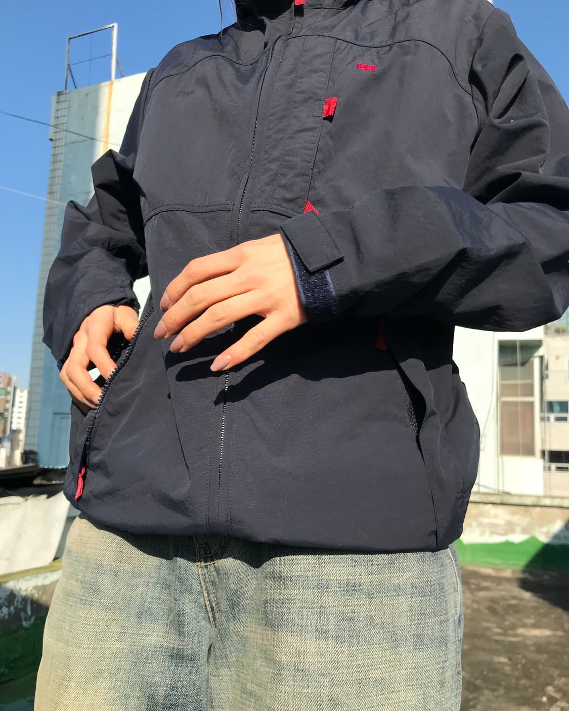 Helly Hansen 네이비 바람막이 상품이미지5