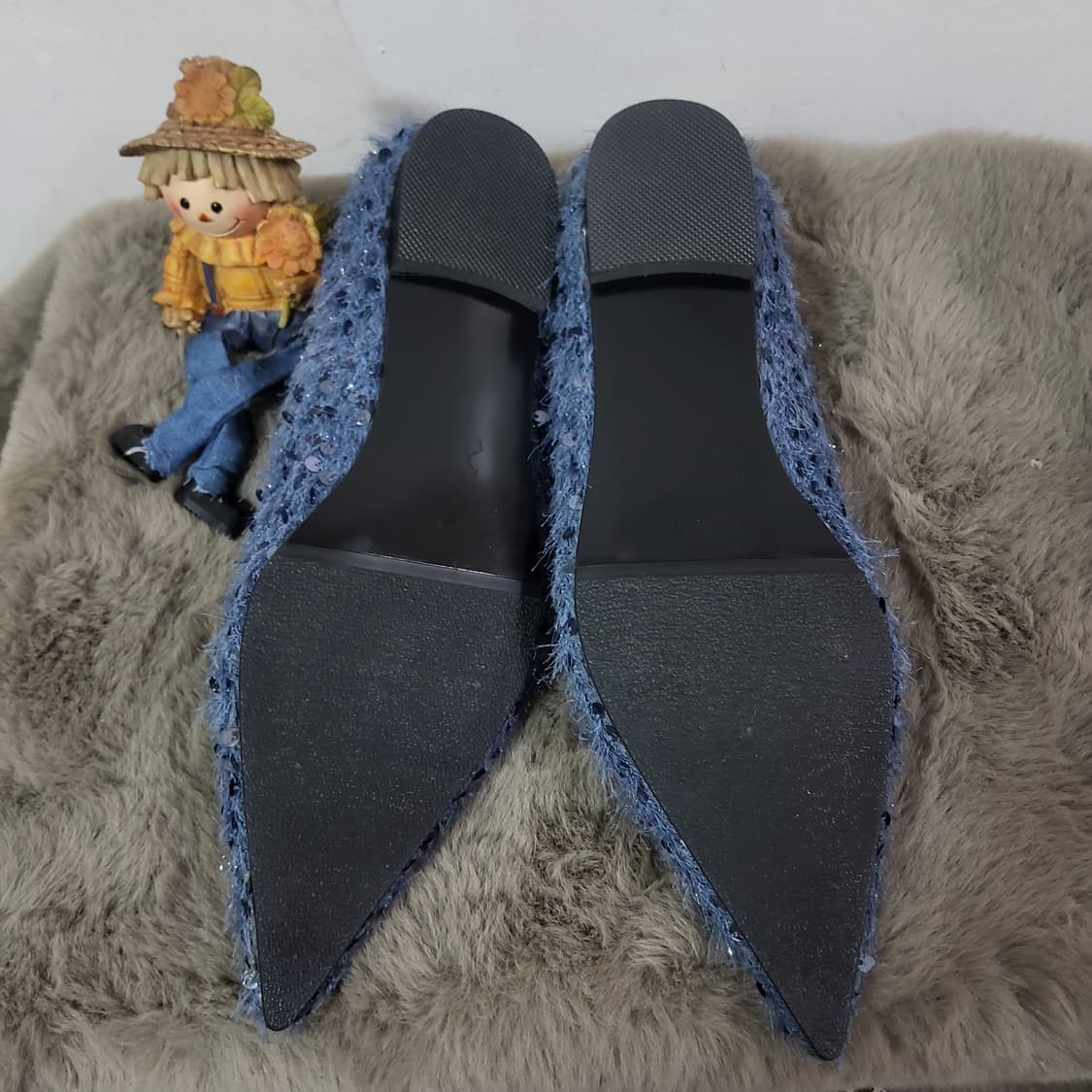 새상품 오르 orr 드레곤블루스 스팽글 펌프스 플랫슈즈 38 250 상품이미지3