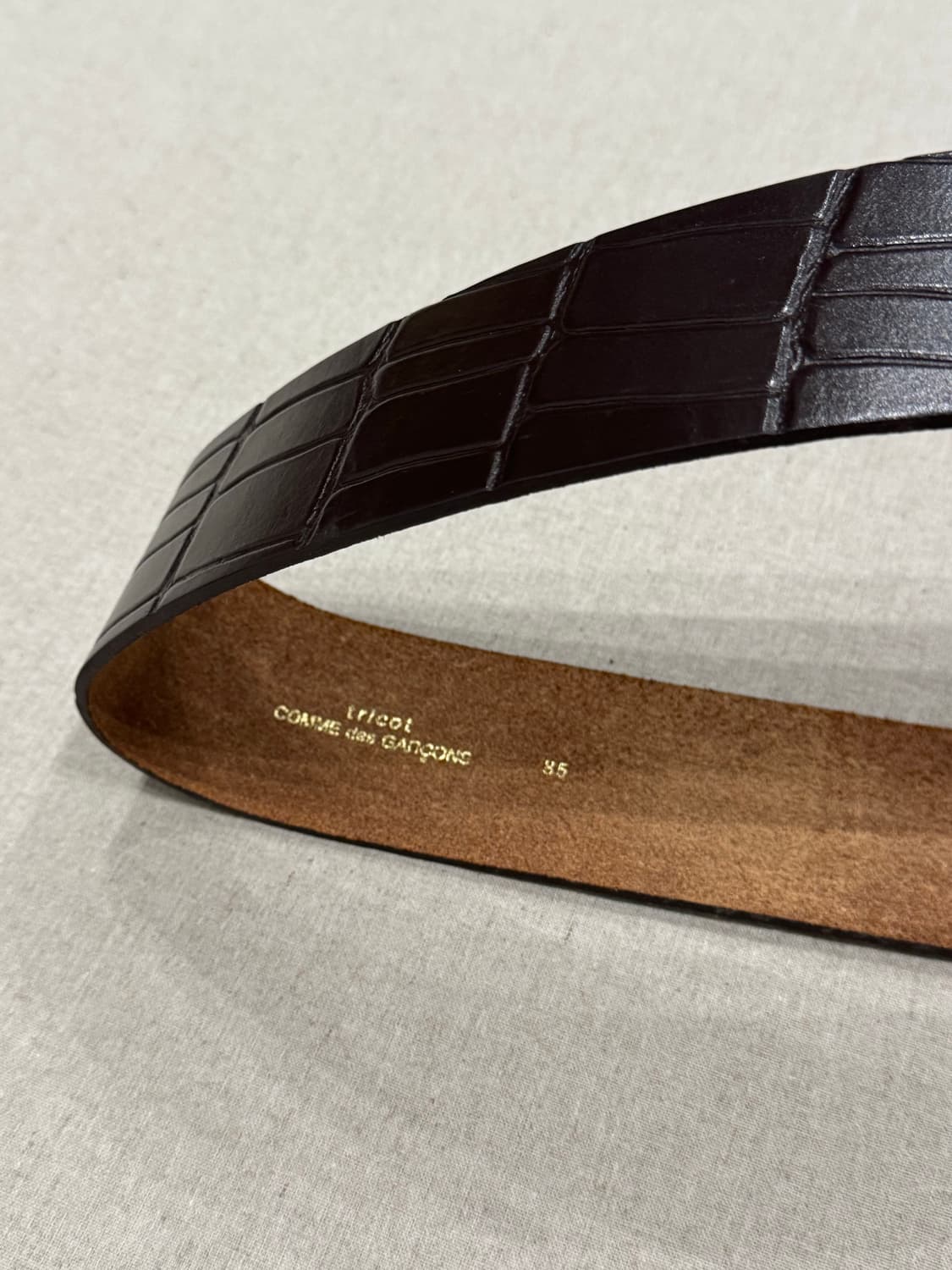 꼼데가르송 브라운 레더 웨이스트 벨트 상품이미지4