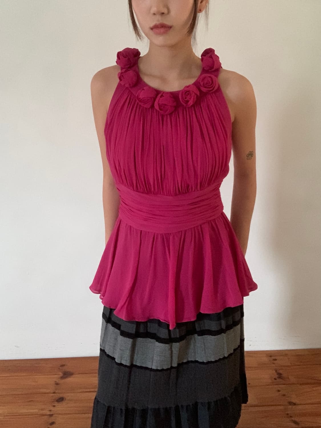 Rose Pleats Sleeveless 상품이미지3