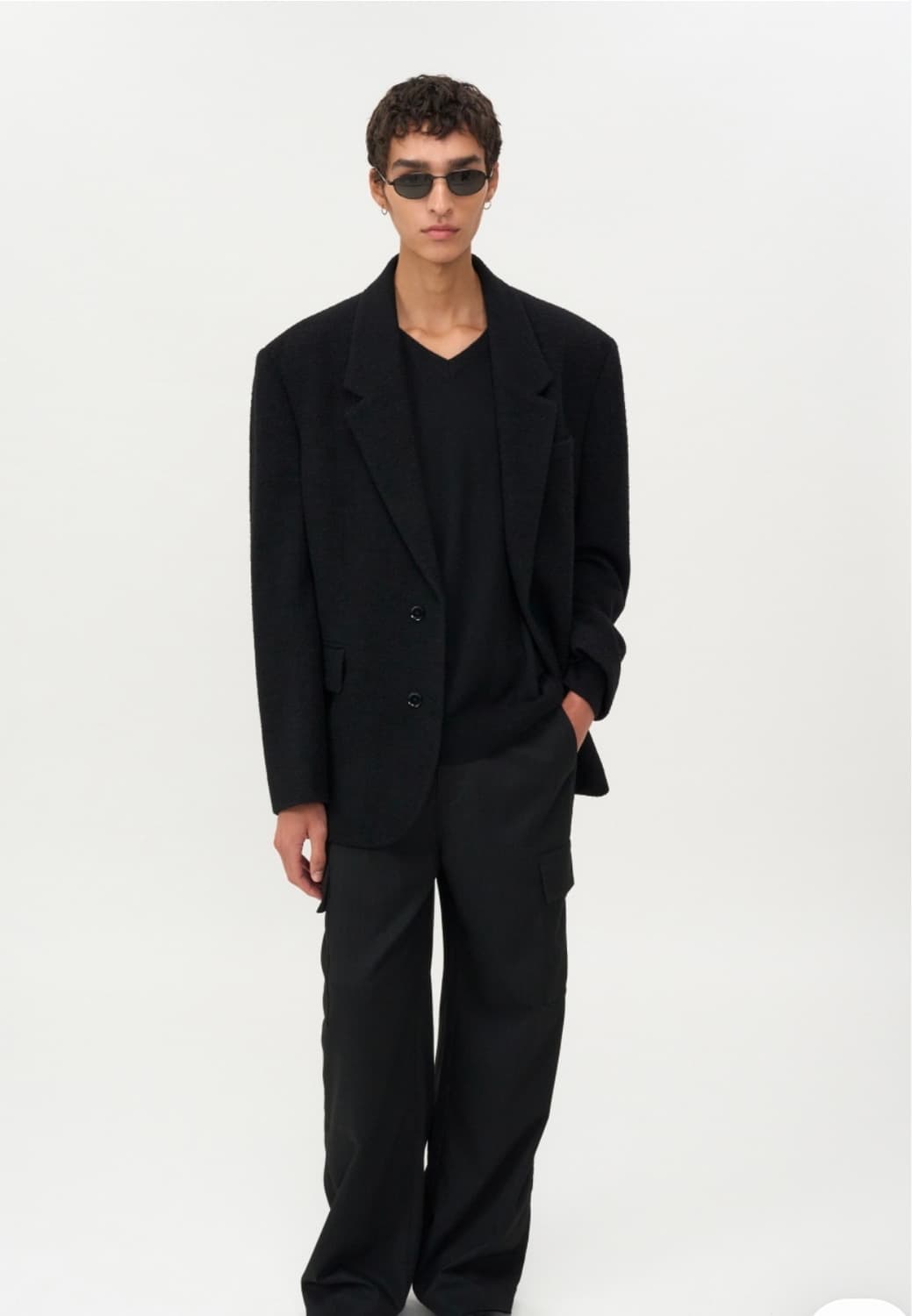 인사일런스 텍스처드 울 블레이저 M 상품이미지1