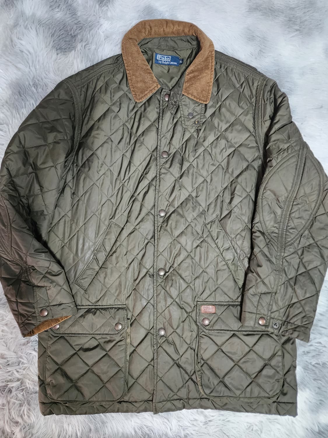 폴로 랄프로렌 퀼팅 자켓 카키 상품이미지1