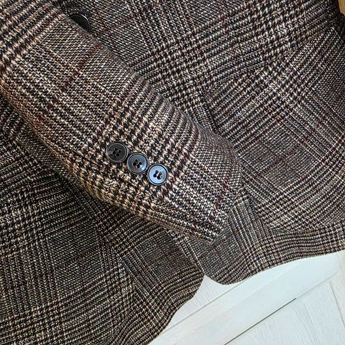 체크무늬 브라운 남성 자켓 상품이미지5