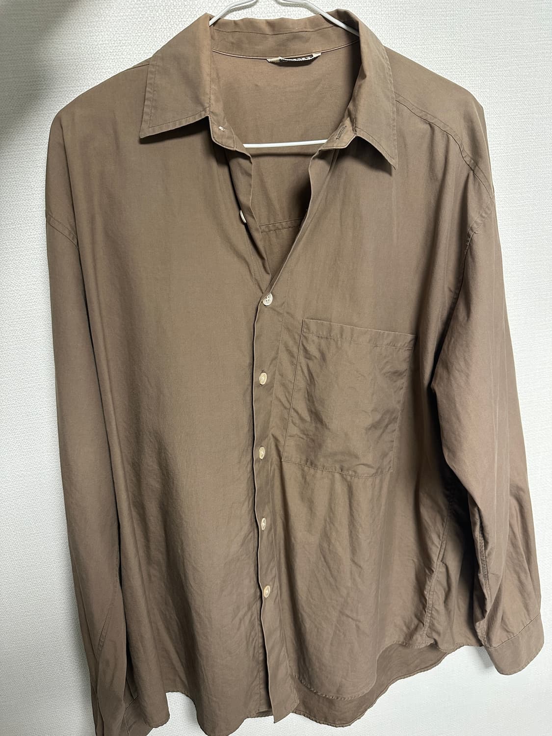 오라리 브라운 셔츠 4사이즈 상품이미지1