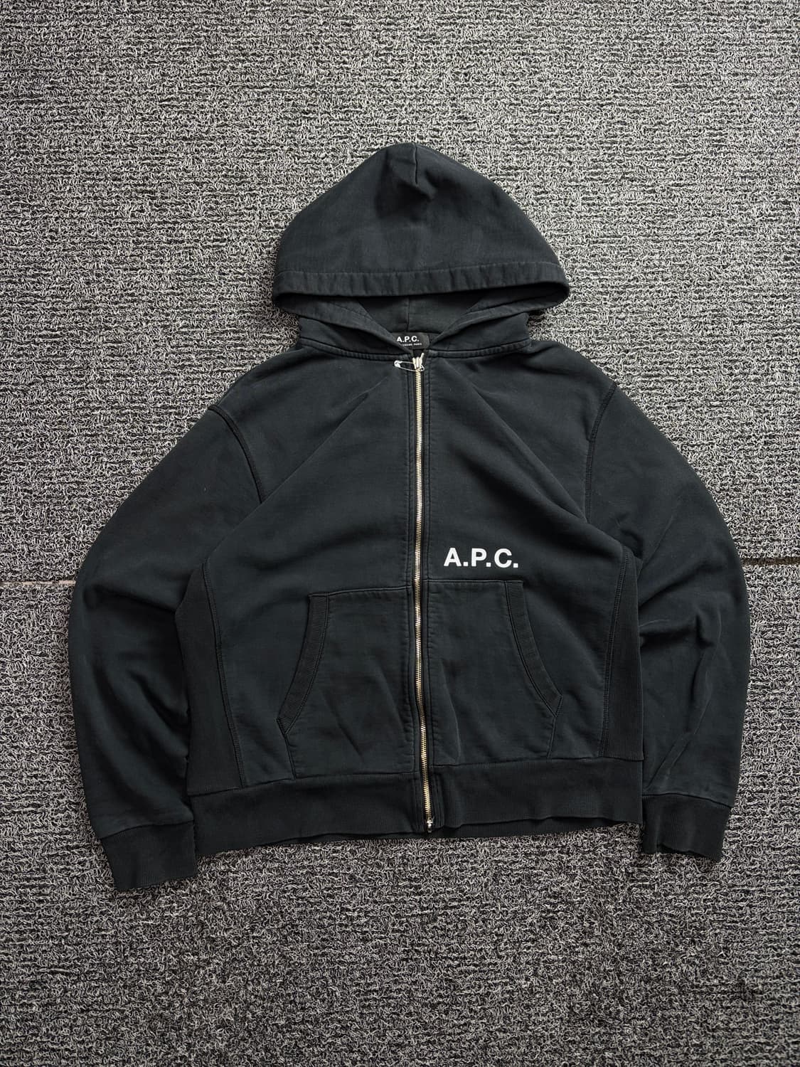 A.P.C 아페쎄 시그니처 로고 미니멀 후드집업 자켓 2196 상품이미지2