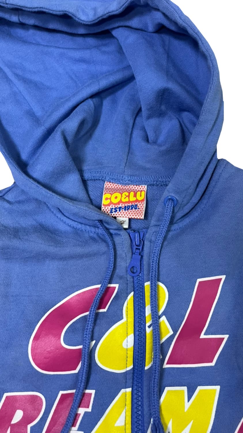 Co&lu 빅 로고 블루 후드집업 상품이미지8