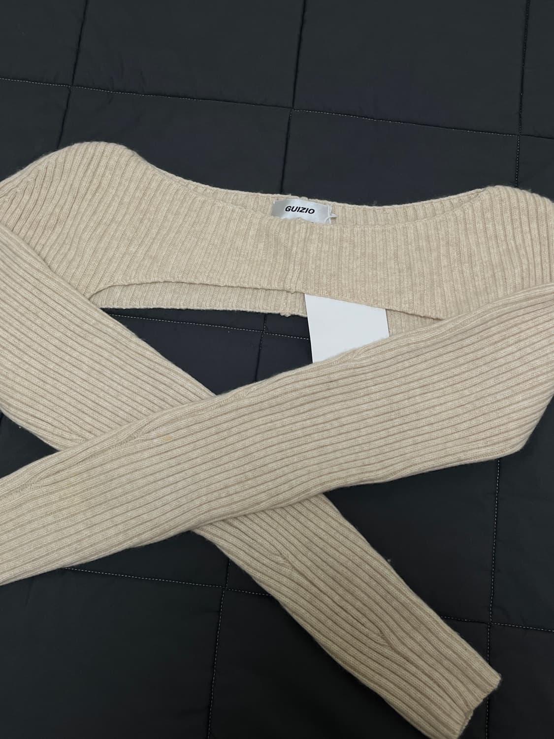 다니엘귀조 Guizio 아이보리 리브 니트 슈러그(size xs) 상품이미지1