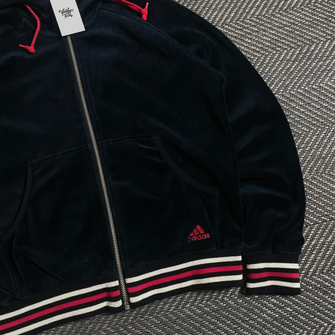 00s 아디다스 y2k 빈티지 벨벳 후드 트랙탑o 3706 상품이미지2