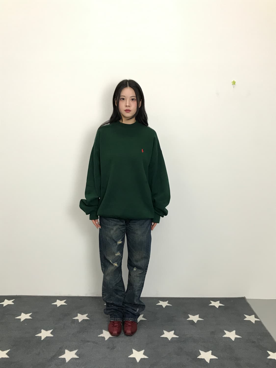 90s Polo USA Crewneck Sweatshirt Green 상품이미지1