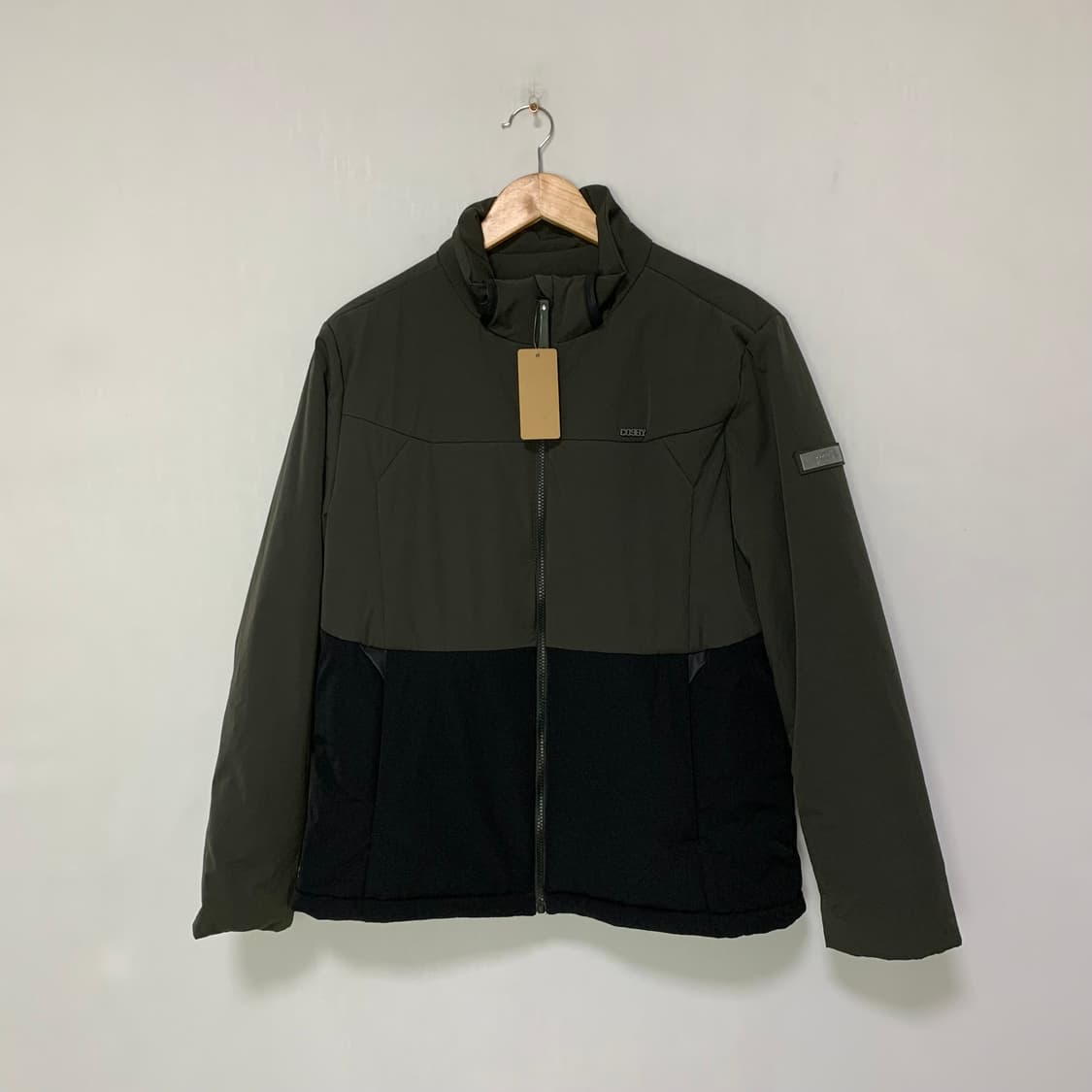 코스비 cosby 빈티지 배색 패딩 점퍼 카키 XL 남녀공용 상품이미지1