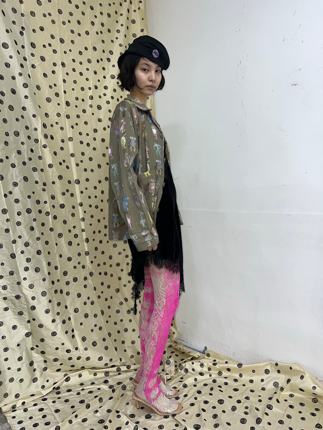 Undercover 04aw 아카이브 몬스터 패턴 셔츠 자켓 상품이미지6