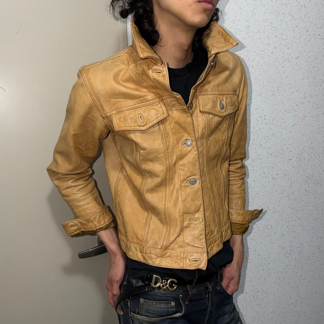 올드 갭 레더 트러커 자켓 상품이미지1