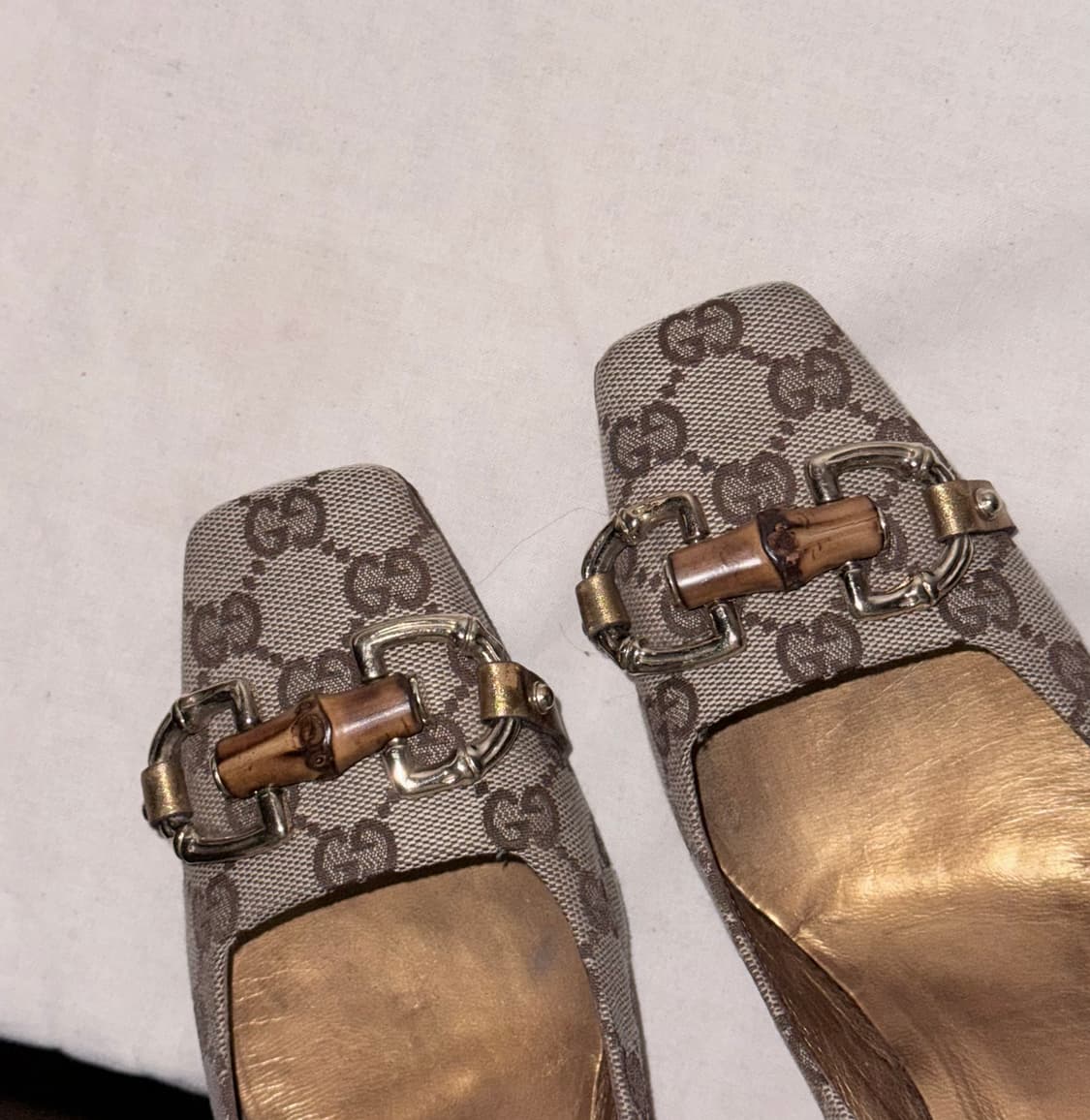 정품 구찌 뱀부 구두 힐 상품이미지3