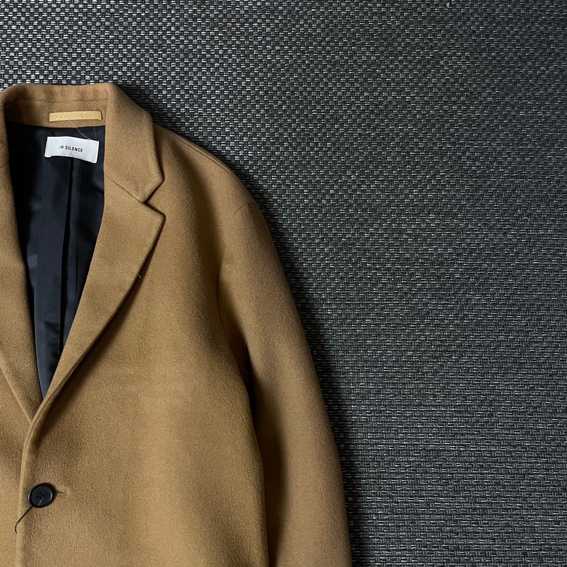 인사일런스 울 캐시미어 혼방 카멜 코트 M 상품이미지3