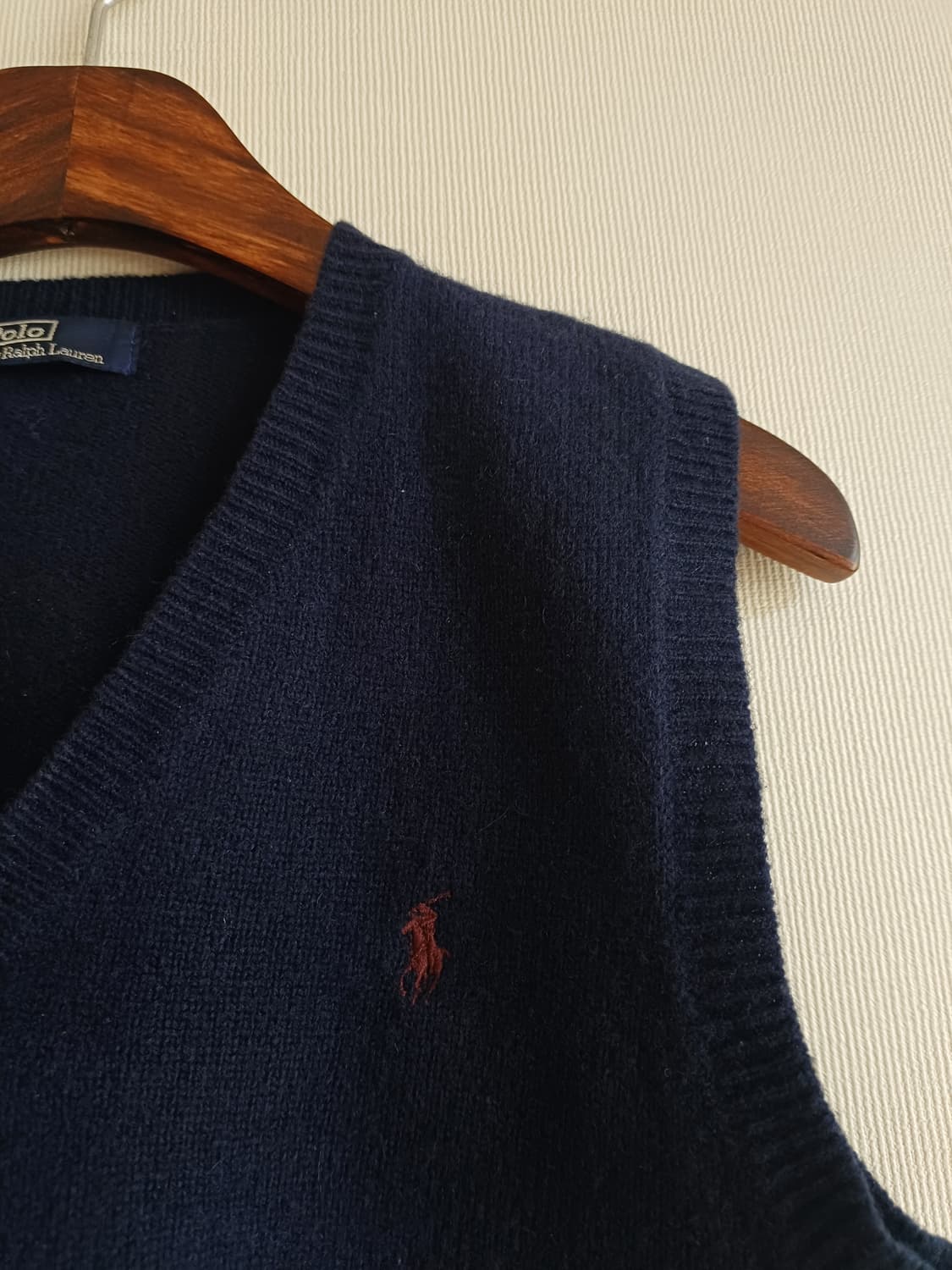폴로 랄프로렌 여성 V넥 네이비 니트 베스트 스웨터 울 polo 조끼 상품이미지4