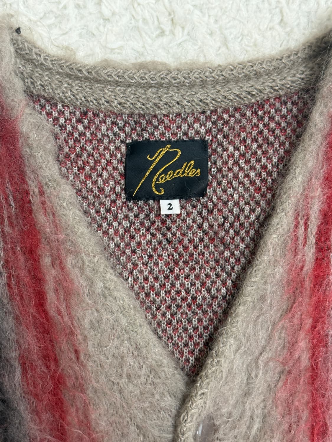 니들스 모헤어 치마요 패턴 가디건 상품이미지3