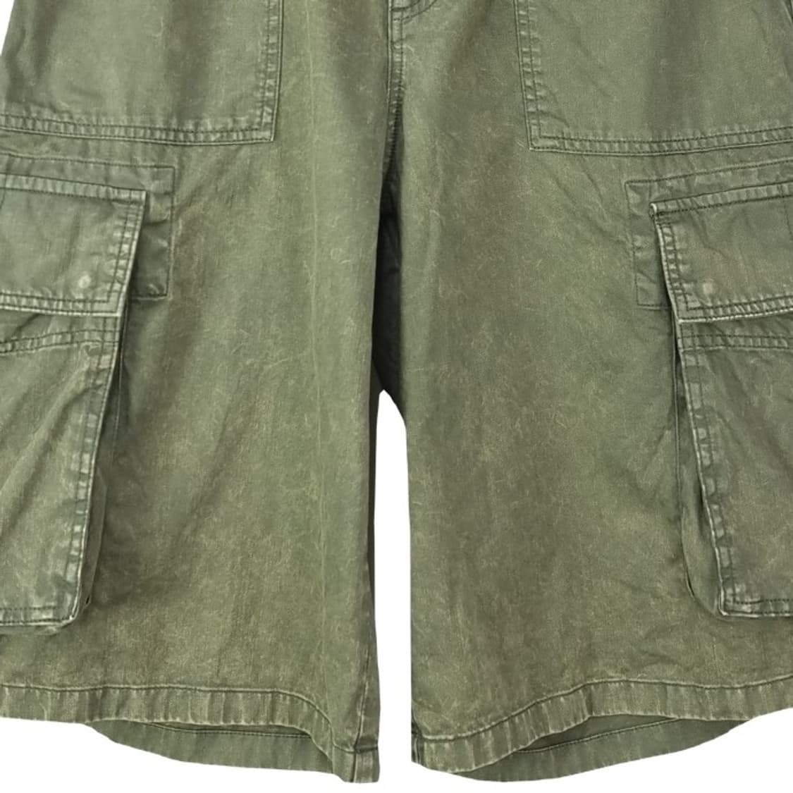 [버커루] 빈티지 가공 카고 버뮤다 팬츠 와이드 반바지 M20215 상품이미지5