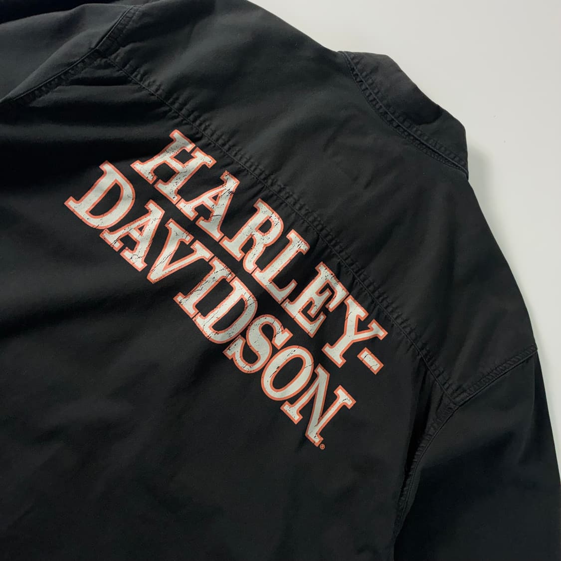 Harley davidson  할리 데이비슨 바이커 차콜 반팔 셔츠  상품이미지2