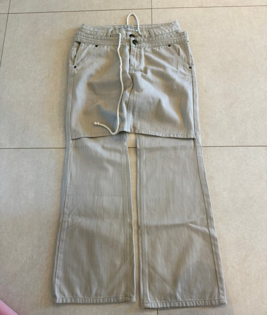 Sculptor Apron Layered Denim Raw M 상품이미지2