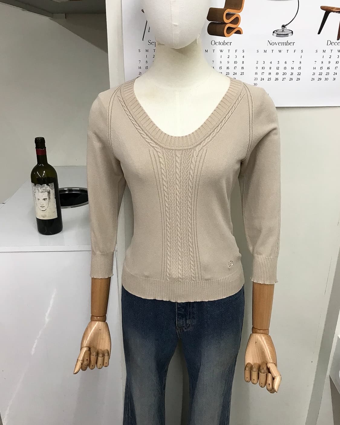 버버리 로고 7부 니트 상품이미지8