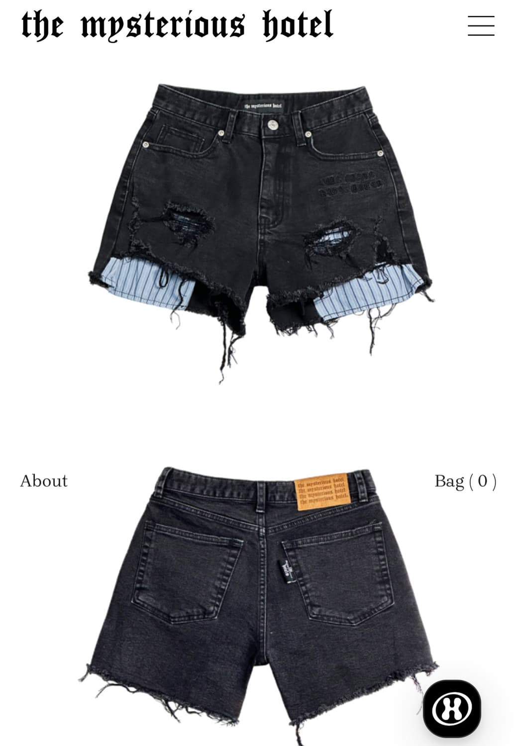 더미스테리어스호텔 LAYERED DENIM SHORTS 2 상품이미지5